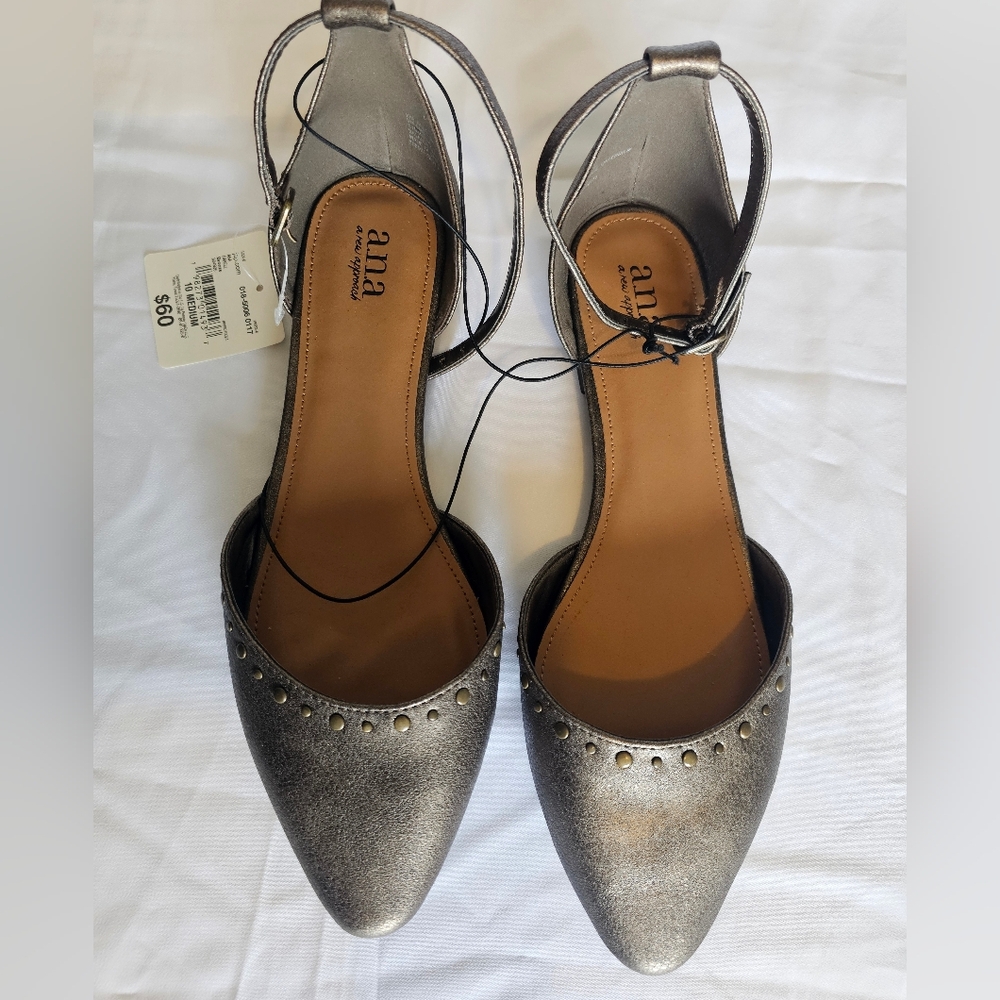 a.n.a Women's Silver Flats